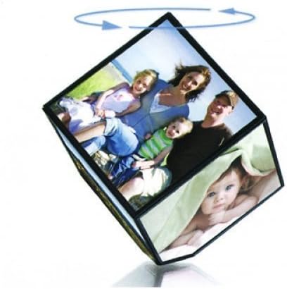 Shri Balaji Enterprises Plastic Rotating Photo Frames (10 x 10 x 10 cm, Multicolour)