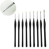 MHGLOVES Detail Artist Paint Brushes, 9 Ergonomic