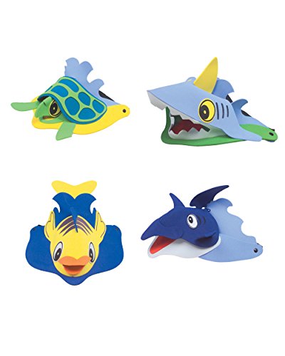 Child's Foam Sea Life Animal Party Visor Hat 12 Count Costume Accessory