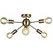 Sputnik Chandelier Lighting 6 Lights Brass Modern Ceiling Light Gold Mid Century Pendant Lighting by TUDOLIGHT