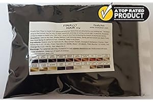 FINALLY HAIR Hair Building Fibers 57 Grams. Highest Grade Refill That You Can Use for Your Bottles From Competitors Like Toppik?, Xfusion?, Miracle Hair? (Black)