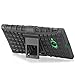 Fosmon [Rugged] Nokia Lumia 735 Case - HYBO-Ragged Heavy Duty Hybrid Protective Cover with Kickstand (Black)