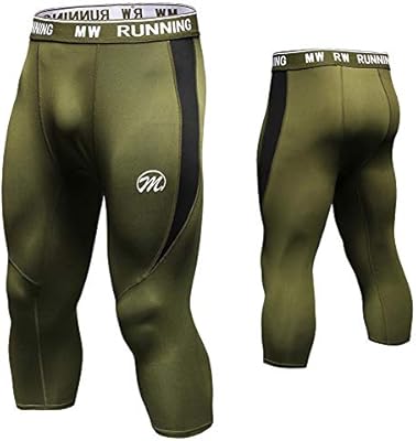 MEETWEE Leggings Hombre, 3/4 Mallas Running Pantalón de Compresión ...