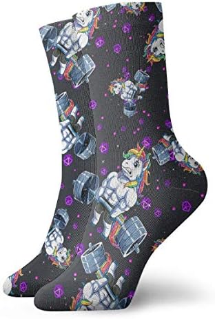 Unicorn Weightlifting Fitness Gym Deadlift Rainbow Non-Slip Household Floor Socks Winter Cozy Slipper Socks for Women Men