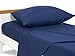 TILLYOU 3-Piece Brushed Microfiber Toddler Sheet Set for Boys Girls, Solid Baby Bedding Sheet & Pillowcase Sets Includes Flat Sheet, Fitted Bed Sheet and Envelope Pillowcase, Navy Blue