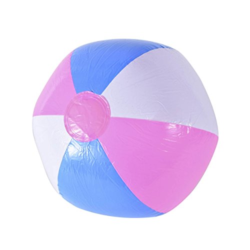 Newcomdigi 12inch Rainbow Beach Balls Multi Color Beach Balls Inflatable Beach Ball(12pcs) - Thumbnail 2