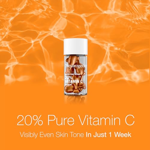 Neutrogena Rapid Tone Repair 20 Vitamin C Face Serum Capsules, Daily