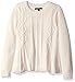 Nautica Girls' Swing Sweater with Cable Knit Detail