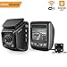 Dash Cam Full HD 1080P Car DVR with WiFi and 6-Lane 170° Wide Angle Lens, Dual Channel Dashboard Camera Recorder with Rear Camera WDR, Loop Recording, G-Sensor Include 16GB Memory Card