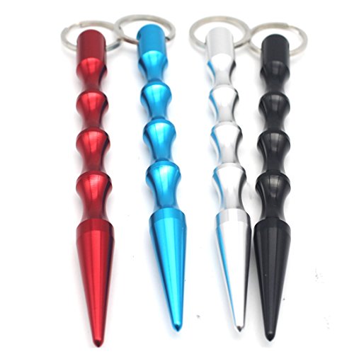 image for Defense Keychain - Aggice Metal Defense Keychain, 4 Pack Defense Solid