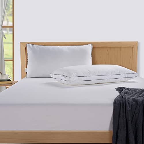 LANE LINEN 2 Pack King Size Bed Pillows for Sleeping, Gusseted Pillow for Back, Stomach or Side