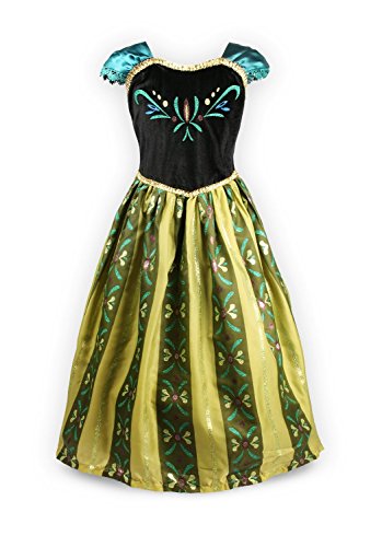 Kasual Girls Princess Anna Fancy Dress Costume(3T, Gold)