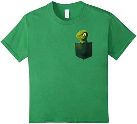 Kids Pocket Raptor Shirt Velociraptor Jurassic Dinosaur Shirt 6 Grass