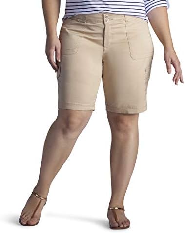 Lee Women's Plus Size Relaxed-fit Avey Knit-Waist Cargo Bermuda Short