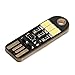 DROK® 5PCS 3LEDS Handy USB Night Light 5V 150mA 6000k Pocket Nightlight with USB Connector and Touch Dimmer Switch Supper Bright White Light Dimmable Lamp for Home Decoration Xmas Gift Camping