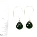 Kahili Creations Handmade Green Glass Drop Earrings Dangle Sterling Silver