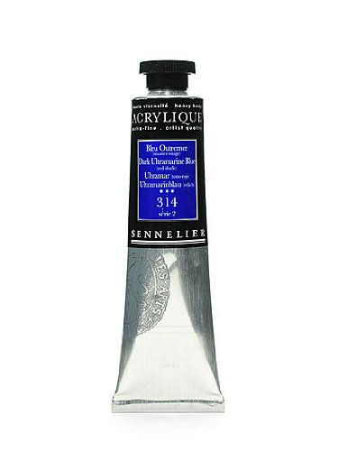 Sennelier Extra-Fine Artist Acryliques dark ultramarine blue (red shade) 314 60 ml