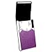 Padike PU Leather Business Card Holder for Women Slim Pocket Business Name Card Holder Stainless Steel Business Card Case with Magnetic Shut (Purple)