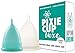 Pixie Menstrual Cup - No Metals or Toxins - Ranked 1 for The Most Soft Reusable Period Cup - Wear 12 Hours - 100% Medical-Grade Silicone - Tampon Alternative (Sea + White, 2 Count (Pack of 1))