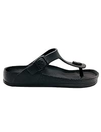 FUNKYMONKEY Women's Comfort Slides Double Buckle Adjustable EVA Flat Sandals