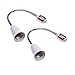 2pcs E27 to E27 LED Light Bulb Lamp Holder Flexible Extender Adaptor Goose-neck, 12inches Length