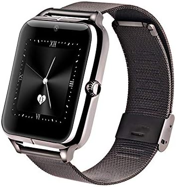 FridCy Smart Watch Z50 with Bluetooth 2g GSM G-Sensor 0.3mp Camera Pedometer Sedentary Reminder Support SIM Card Android Smartphone Watch Bluetooth Fitness Pedometer (Color : Black)