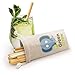 12 Reusable Bamboo Straws - 5 to 9 Inches - Biodegradable And Dishwasher-Safe Including Brush - Handcrafted in Thailand