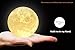 IDEAcone Moon Lamp, 3D Printing Luna Light, Decorative Nursery Night Light, Warm Yellow/Cool White Sensor Control with Wooden Mount for Kids, Birthday, Holiday(3.7 inches)