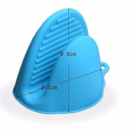 Swarish Hot Catchy Heat Resistant Kitchen Craft Silicon Oven Cooking Grab Mitt Glove Grip Barbeque bbq and Cooking 1pc (Assorted Color)