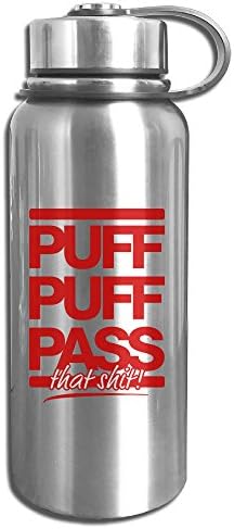 Puff Pass F2 Stainless Steel Vacuum Insulated Water Bottle, Wide Mouth With Leak Proof Cap And Built-in Filter