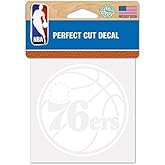 NBA Philadelphia 76ers Logo 4" x 4" inch Outdoor White Decal