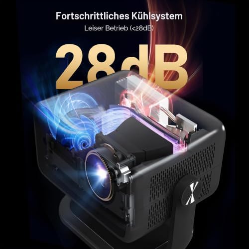 4K Unterstützung Smart Beamer KI Sprachsteuerung & Fernbedienung per App