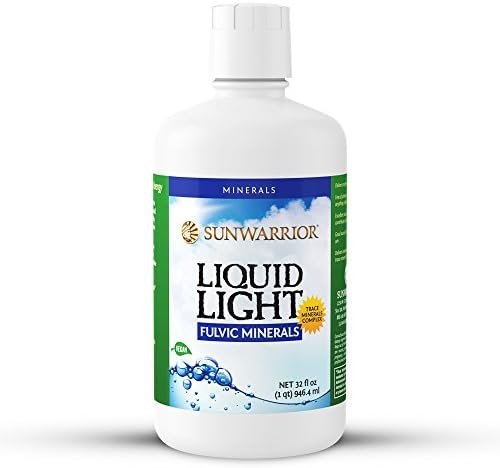Sunwarrior - Liquid Light, Fulvic Acid Mineral Supplement with Detoxifying Electrolytes &amp; Antioxidants, Stamina &amp; Recovery Formula, 32 Servings (32 oz)