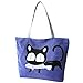 Meiyiu Women Girls Casual Satchel Cute Cat Patttern Handbag Single Shoulder Canvas Bag Purple
