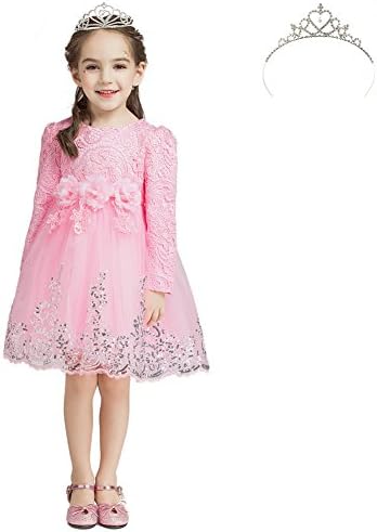 KissPanda Elegant Long Sleeve Wedding Party Princess Gown Pageant Girl Long Dress
