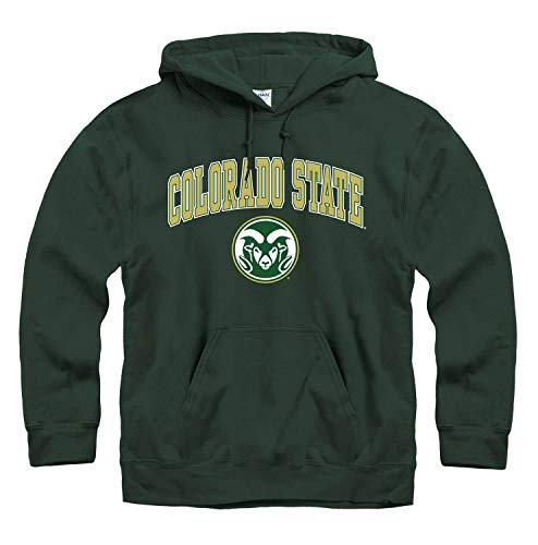 Campus Colors Colorado State Rams Arch & Logo Gameday Hooded Sweatshirt - Green, Small