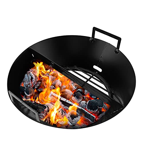 PETKAO 14" Lump er Charcoal Fire Basket, Grill Ash Basket with