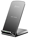 Seneo iPhone X Wireless Charger, Fast Wireless Chargers Stand Pad (Sleep-Friendly)for Samsung Galaxy Note 8 S8 S8 Plus S7 S7 Edge Note 5 S6 Edge Plus and Standard Charge for Apple iPhone X/8/8 Plus