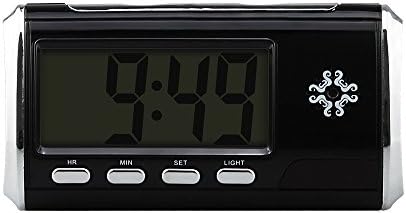 Monuen Hidden Camera Alarm Clock HD 1080P Spy Camera Long Time Motion Detection Videos Recording Security Camera Nanny Cam, Black