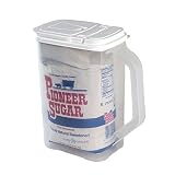 Food Storage Container 4 Quart Flour Sugar Bag-In Keeper Easy Pour n' Store Dispenser with Handle