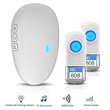 Wireless Doorbell Waterproof Kit Over 500 Feet Range,4 Levels Volume,57 Chimes LED Flash Light ,No Batteries Required for Recivers