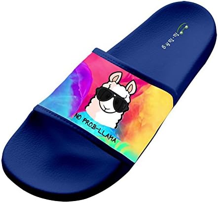 No Prob Llama Casual Slide Sandals Indoor &amp; Outdoor Slippers 7 D(M) US