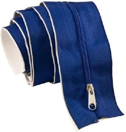 THANYA Blue 7'Ft Zipper Door Cloth Peel Stick Doorway 86" Grow Tent