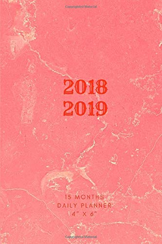 2018 2019 15 Months Daily Planner: Small Mini Calendar To Fit Purse & Pocket; Pink Marble Front Cove by ZenWerkz