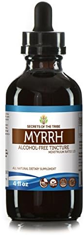 Myrrh Tincture Alcohol-FREE Liquid Extract, Wildcrafted Myrrh (Commiphora myrrha) Dried Gum (4 FL OZ)
