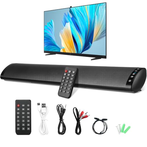 Caixa Home Theater para Parede com Controle Remoto, Barra de Som BS-41 para TV, Soundbar Home Theater Caixa, Bluetooth Soundbar, Bluetooth 5.0