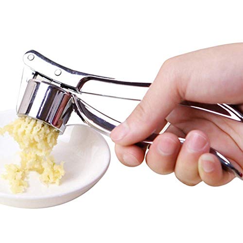 Garlic Press Mincer Ginger Crusher Peeler Squeezer Heavy Duty Metal Garlic Presser Chopper Easy to Clean