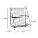 S.H. Black 2 Tier Wire Basket Bathroom Organizer Shelves Cosmetic Makeup Organizer Dresser Countertop Storage Spice Rack Desktop Freestanding Jars Bottles Holder