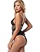 Garmol Women Lingerie One Piece Fishnet Teddy Lace Cups Bodysuit Mesh Babydoll Black