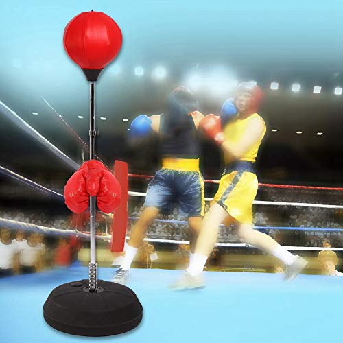 SOULONG-Saco-de-Boxeo-con-Kit-de-Boxeo-Altura-Ajustable-Punching-Pelota-sobre-pie-para-Entrenamiento-Infantil-con-Guantes-de-Boxeo-Bomba-Accesorios-de-instalacin